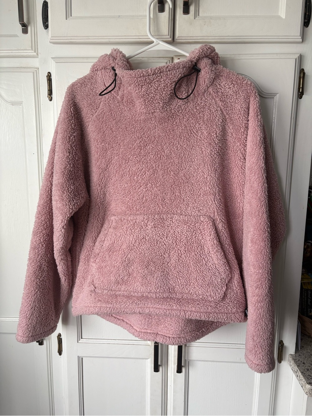 PINK Victoria's Secret Plush Hooded Teddy Jacket in Dusty Rose